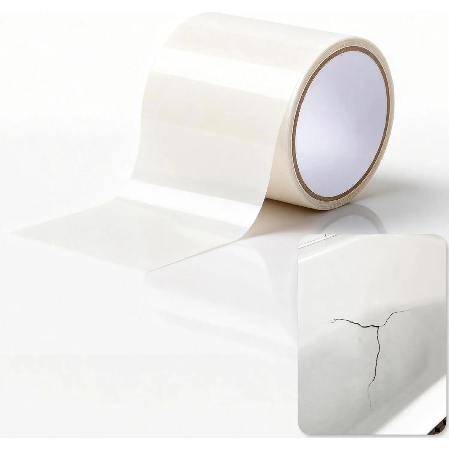 Self-Adhesive Bathtub Repair Kit & Vinyl Siding Patch Kit for Tub Crack, Hole, Wall Repair.  Shower Wall Cover & Plastic Bathtub Wall Solution. White Bathroom & Tub Repair Kit with Patch