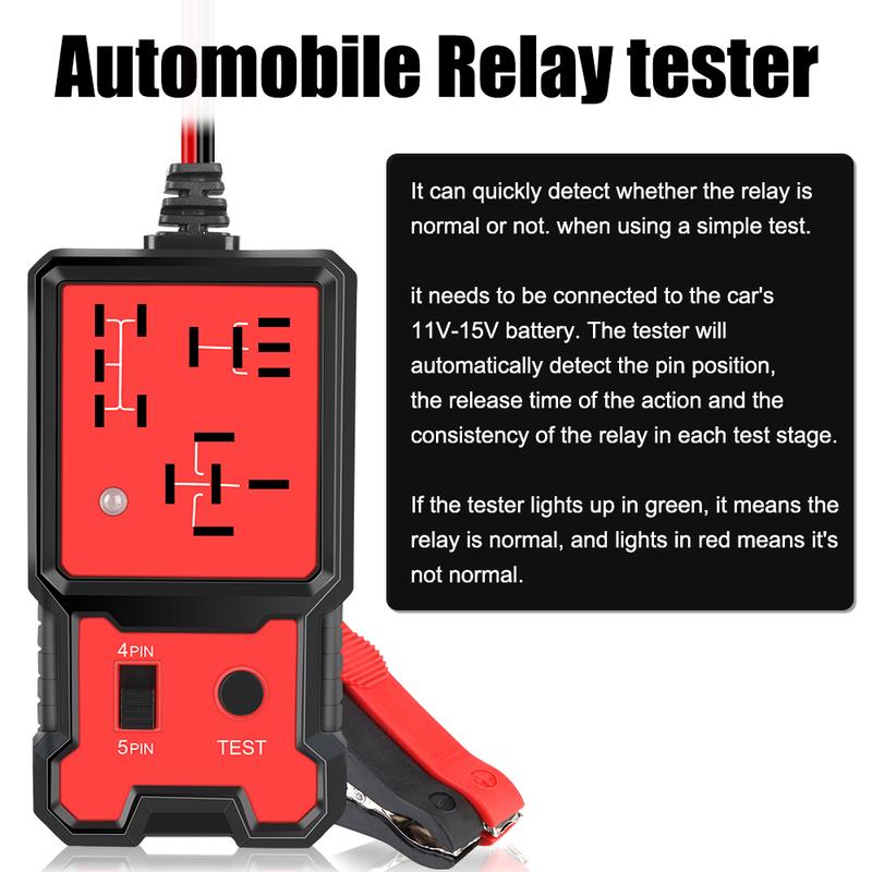 Automotive Relay Tester Tool for Winter, 12V/24V Car Relay Tester, Automotive Relay Tester Tool 2025, Code Readers and Scan Tools, Diagnostic, Test and Measurement Tools,TikTokShopBlackFriday, gift for men, Christmas gift