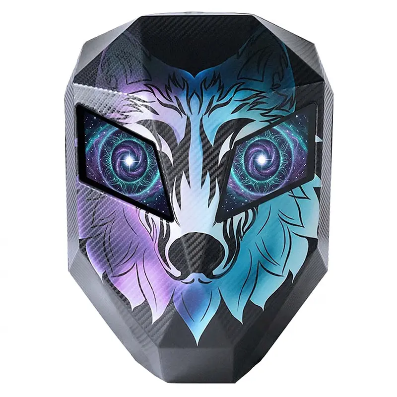 LED Knight Wolf Design PVC Hard Shell Backpack - Smart Programmable Customizable Display, Wolf Eyes Glow, Unisex Biker Biking, All Seasons Sporty Chic Laptop Bag (13.5x7.5x18.8in, Power Bank Not Included) for Adult Males, Adventure Cool Tech Gift