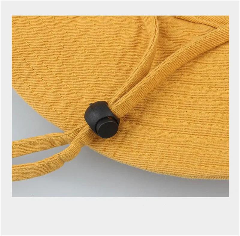 Summer Wide Large Brim Men Women Fisherman Hat Outdoor UV Protection Casual Sun Cap Hiking Fishing Climbing Safari Bucket Hats