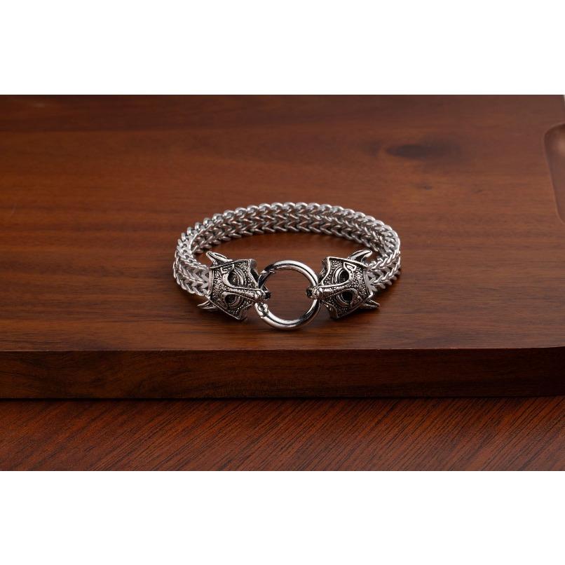2026 New Men's Retro Punk Stainless Steel Bracelet, Snake Beast & Skull Designs, Perfect Valentine's Day Gift for Him