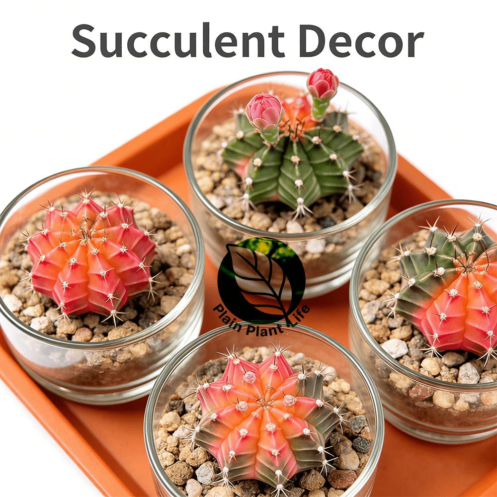 Peony cactus potted plants, succulent plant combination potted plants, easy to maintain, suitable for all seasons, green plants decorated in the living room and windowsill, no need for frequent watering, drought tolerance