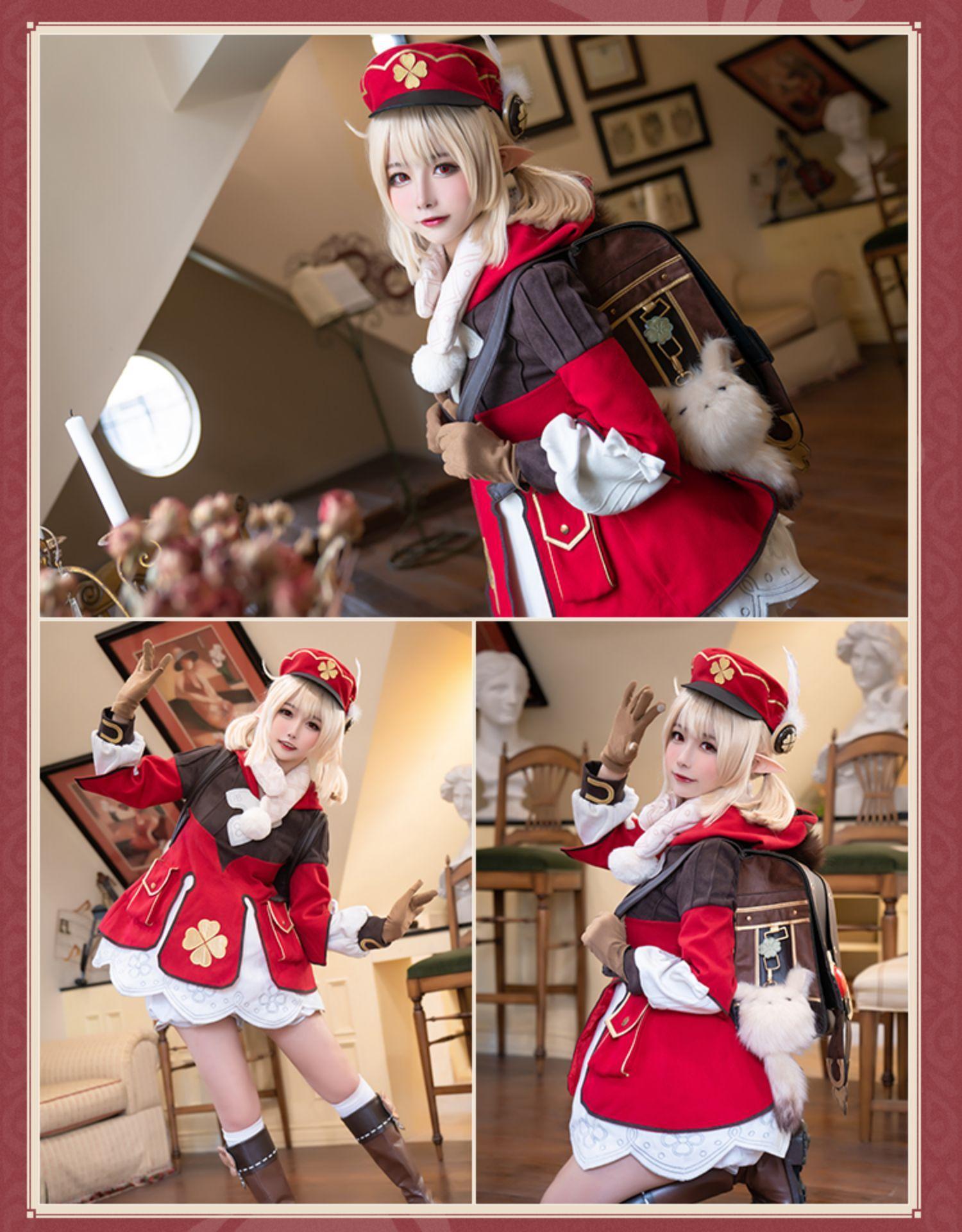 Klee Cosplay Anime Game Genshin Impact Klee Spark Knight Cute Uniform Playfulness Outfit Dress Cosplay Costume Halloween Klee Cosplay Anime Game Genshin Impact Klee Spark Knight Cute Uniform Playfulness Outfit Dress Cosplay Costume Halloween