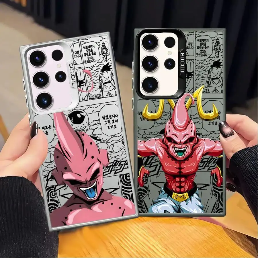 Cool Anime Ball Buu Case for Samsung S26 S25 S24 S23 S22 Plus Ultra and iPhone 17 Air 16 15 14 13 12 11 Pro Max Plus  Soft Shell  Majin Buu