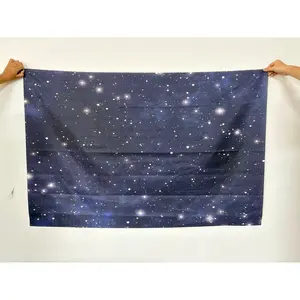 Starry Sky Pattern Backdrop, 1 Count Night Starry Sky Banner, Polyester Material Backdrop for Photo Props Background, Indoor & Outdoor Party Decoration, Ornaments