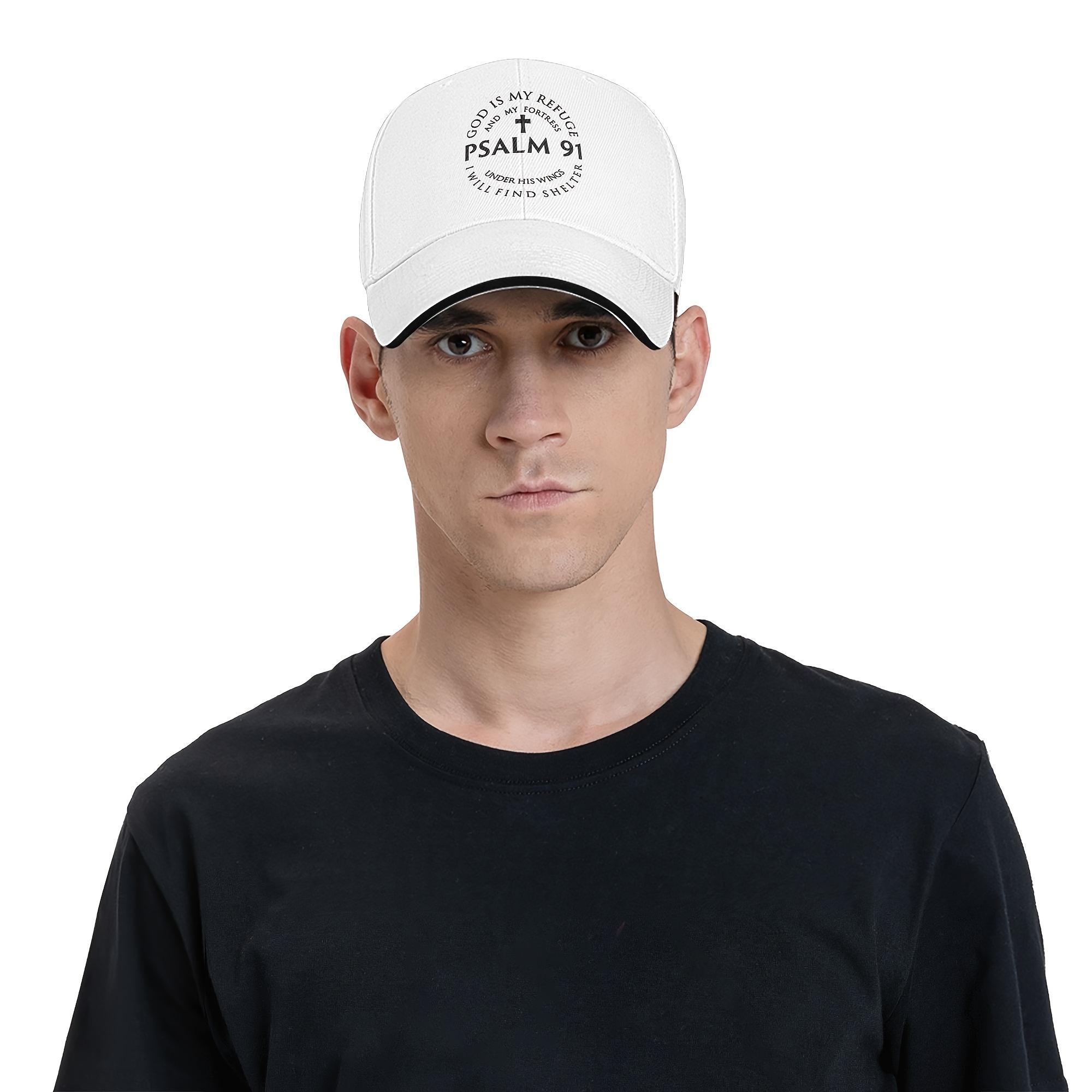 1pc of a Psalm 91 Themed Baseball Cap, Adjustable And Suitable for Both Men And Women.This Truck Driver'S Hat Makes a Perfect Gift Option