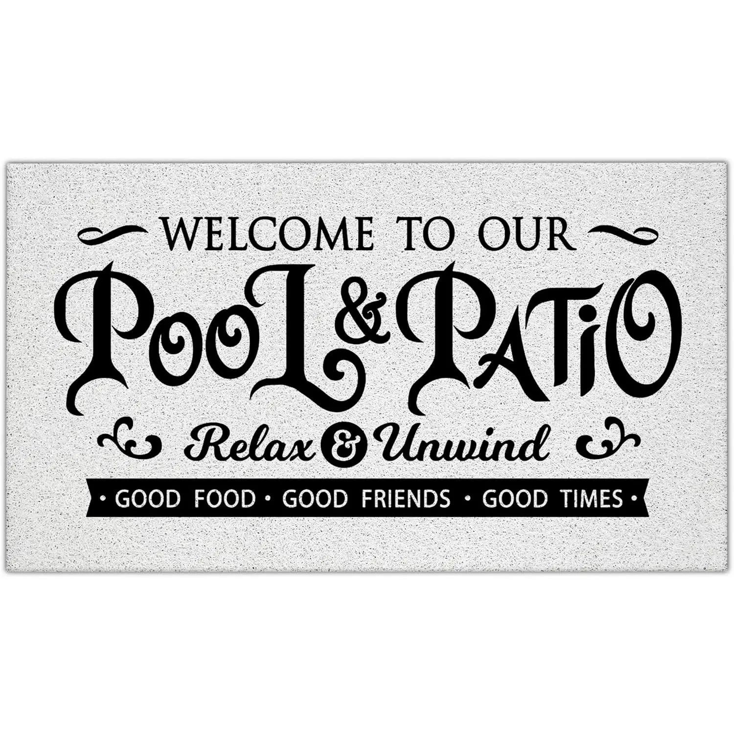 1-Piece Water-Absorbent Rustic Dollar Motif Doormat - Pool & Patio Welcome Mat, Entryway Front Door Porch Decor for Summer Home Relaxation, One-Piece