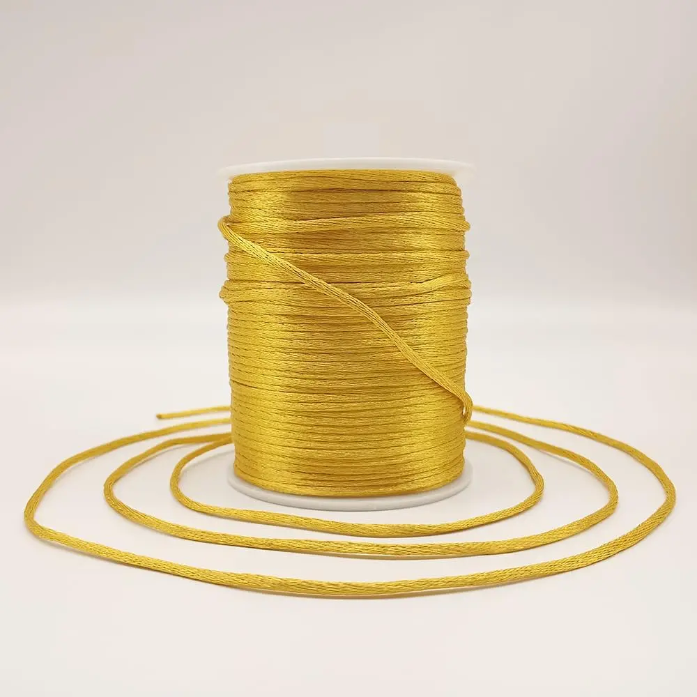 2 mm 330  Satin Nylon Cord String for  Making Bracelet Necklaces Beading Thread Rattail Macrame Kumihimo Chinese Knot Craft