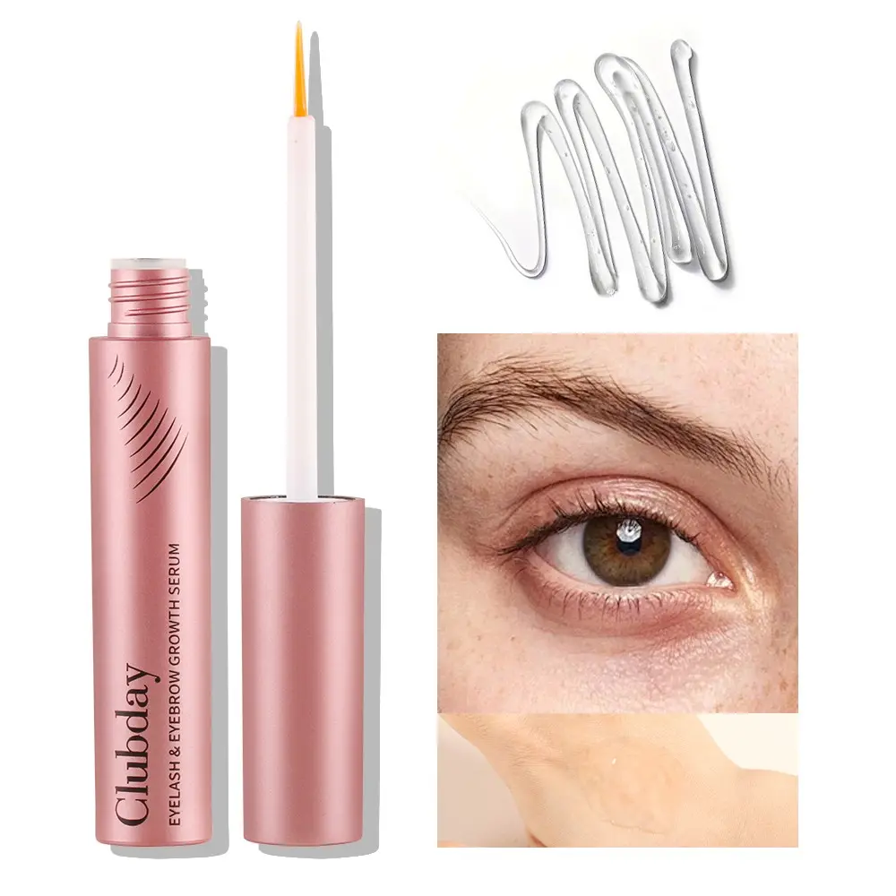Clubday 2pcs 2 in 1 Eyelash & Eyebrow Growth Serum, Lash Enhancing Serum, Volumizing Lash Brow Booster, Natural Long Thick Fluffy Lashes Brows, Daily Eye Care