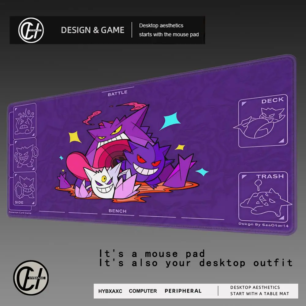 Mousepad Large Gaming Keyboard Gamer P-Pokemons Mouse Pad on The Table Speed Desk Mat Kawaii Anime PC Carpet G-Gengars Mouse Mat