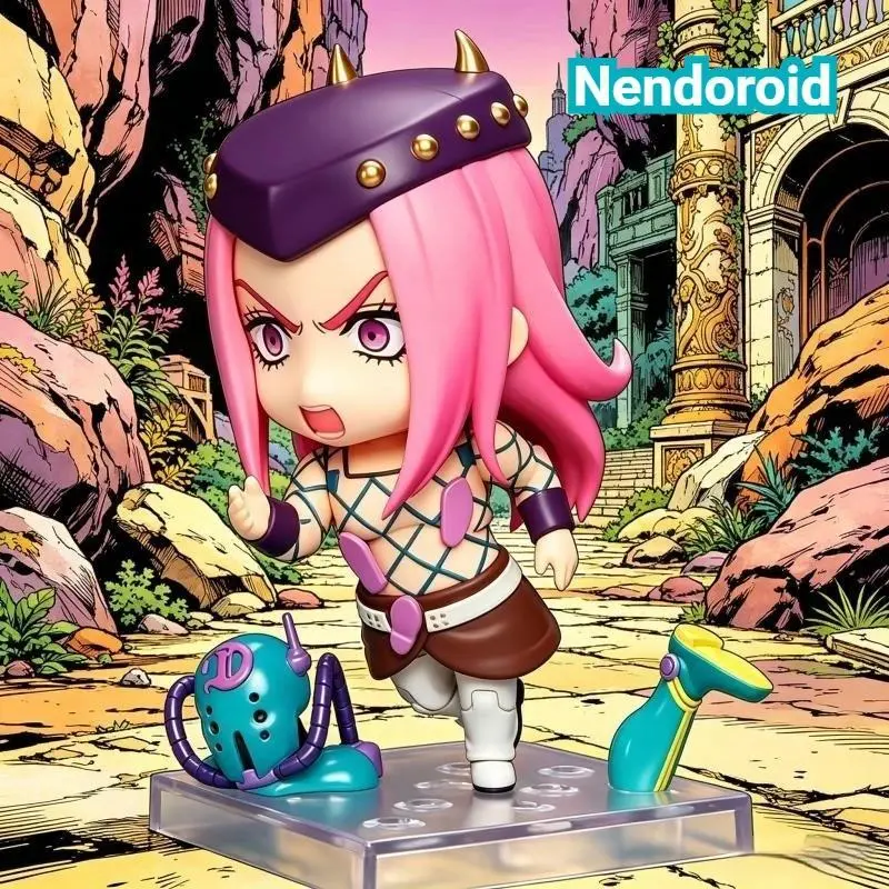 2026 Hot JOJO Series Nendoroid No.2026 Anasui PVC Action Figure, Collectible Figurine with Interchangeable Face, Desktop Decor for Anime Fans, Anime Fan, Pvc Material