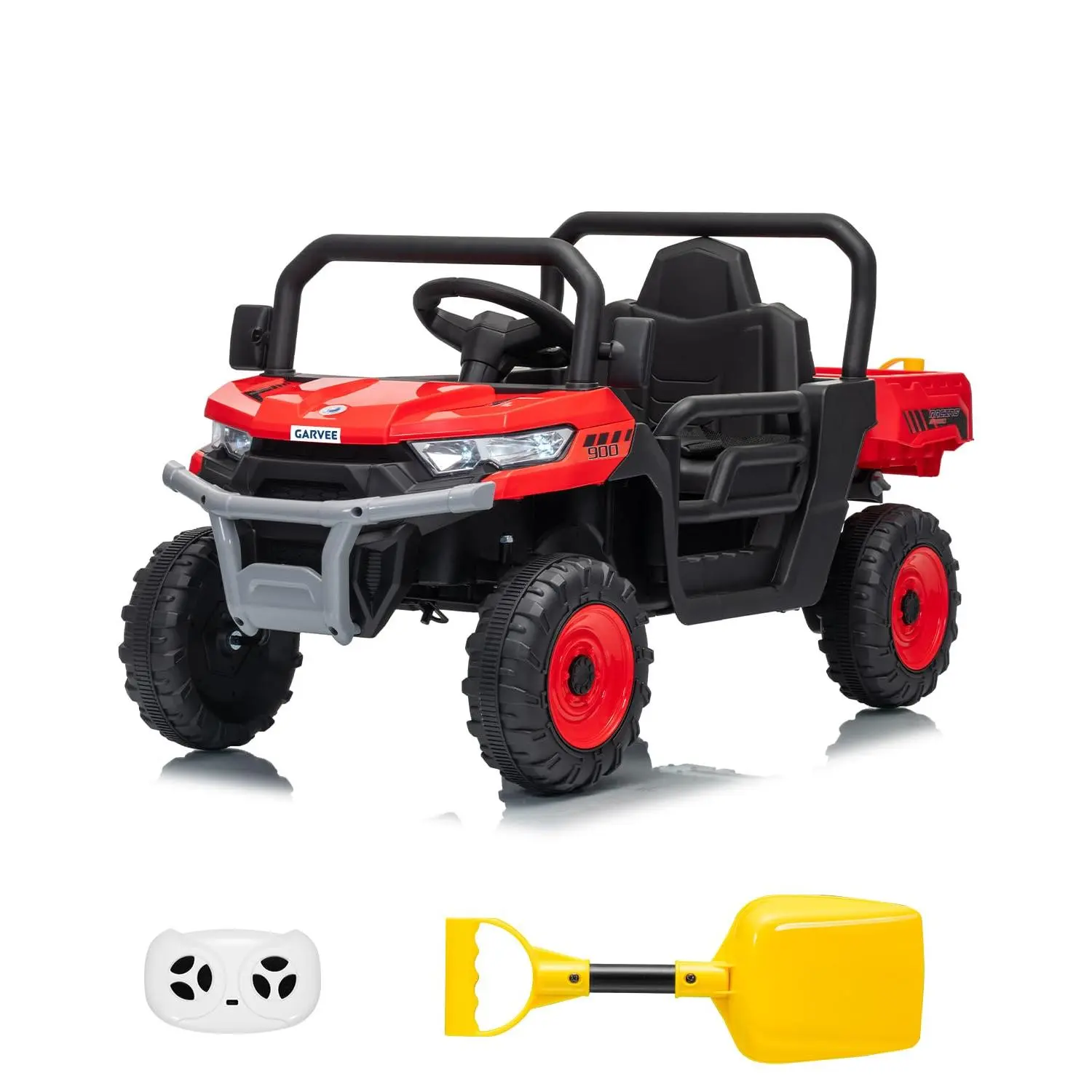 12V Kids Electric Ride-On Dump Truck - Parent Remote Control, Electric Dump Bed, Double Doors, Suspension, Outdoor Toy Vehicle