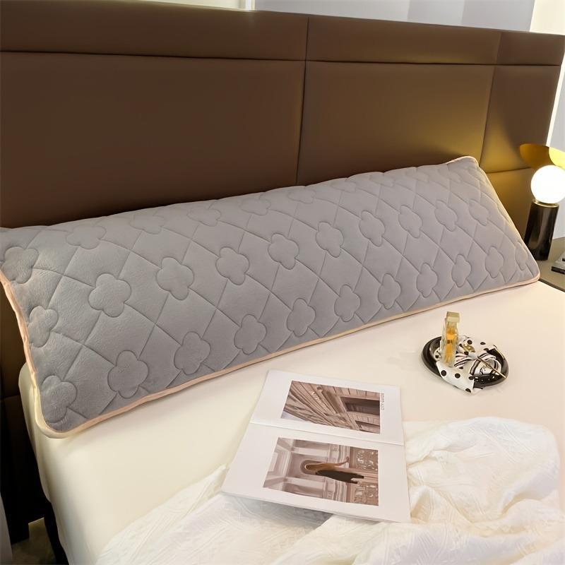 Solid Color Quilted Pillowcase, 1 Count Soft Breathable Pillow Cover without Filler, Pillow Protector for Bedroom, Sofa, Dormitory Decor