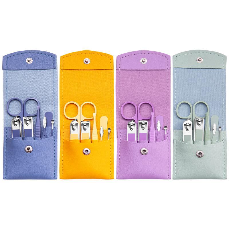 Professional Manicure Set With Storage Case, 7 Counts/set Portable Nail Clipper Set, Multifunctional Nail Care Tool For Home & Travel