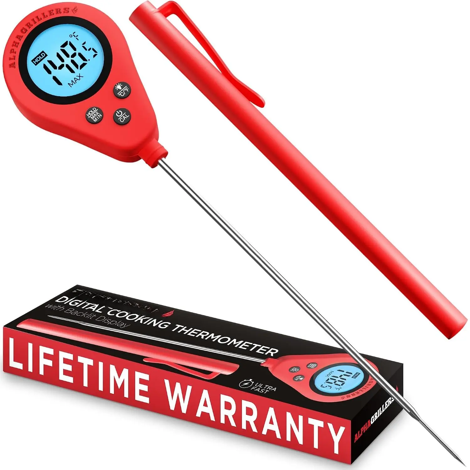 Read Meat Thermometer Digital Probe for  & Bread |  for Cooking & Baking Sourdough Bread,  Probe Kitchen Thermometer