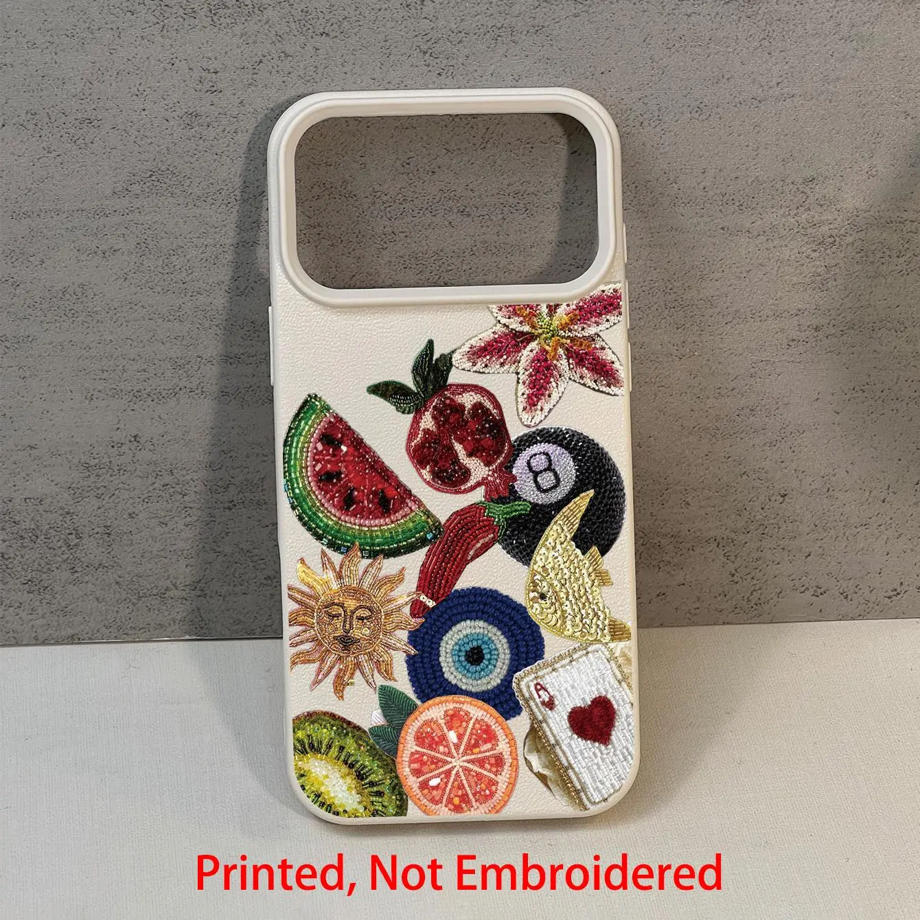Fruit & Flower Collage Pattern Printed Phone Case TPU Soft Silicone,Fully Protected & Shockproof For iPhone 17 16 15 15Pro Max 14 14Pro 13 12 11 X Girl