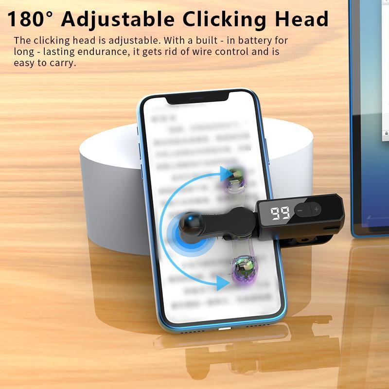 2pcs Rechargeable version Automatic Clicker 100+ Clicks/Sec for Smartphones & Controllers -Auto Clicker Speed Tool – Fast Screen Tap Simulator for Smartphones and Controllers | Smart Trigger for Shopping Rewards, Live Broadcast Likes Tasks Portable Selfie
