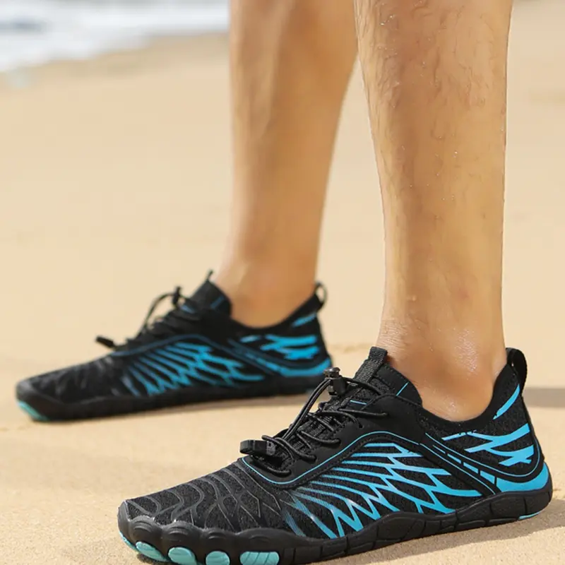 Men's Sporty Colorblock Water Shoes, Casual Comfortable Breathable Quick Drying Anti-slip Water Shoes, Multifunctional Outdoor Sports Shoes for Beach Swimming, Wading Shoes, Mesh Water Shoes, Water Sports Footwear, Mesh Breathable Watershoes