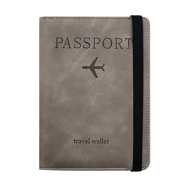 RFID Blocking Passport Holder - PU Leather Travel Wallet with SIM Card Slot & Document Pockets |   Anti-Theft ID Protector for International Travel,UU