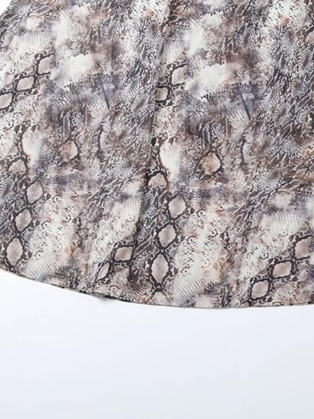 Women's Snake Print Halter Neck Dress, Sexy Backless Bodycon Midi Dress, Fall Fashion Sleeveless Party Dress, Casual Wear