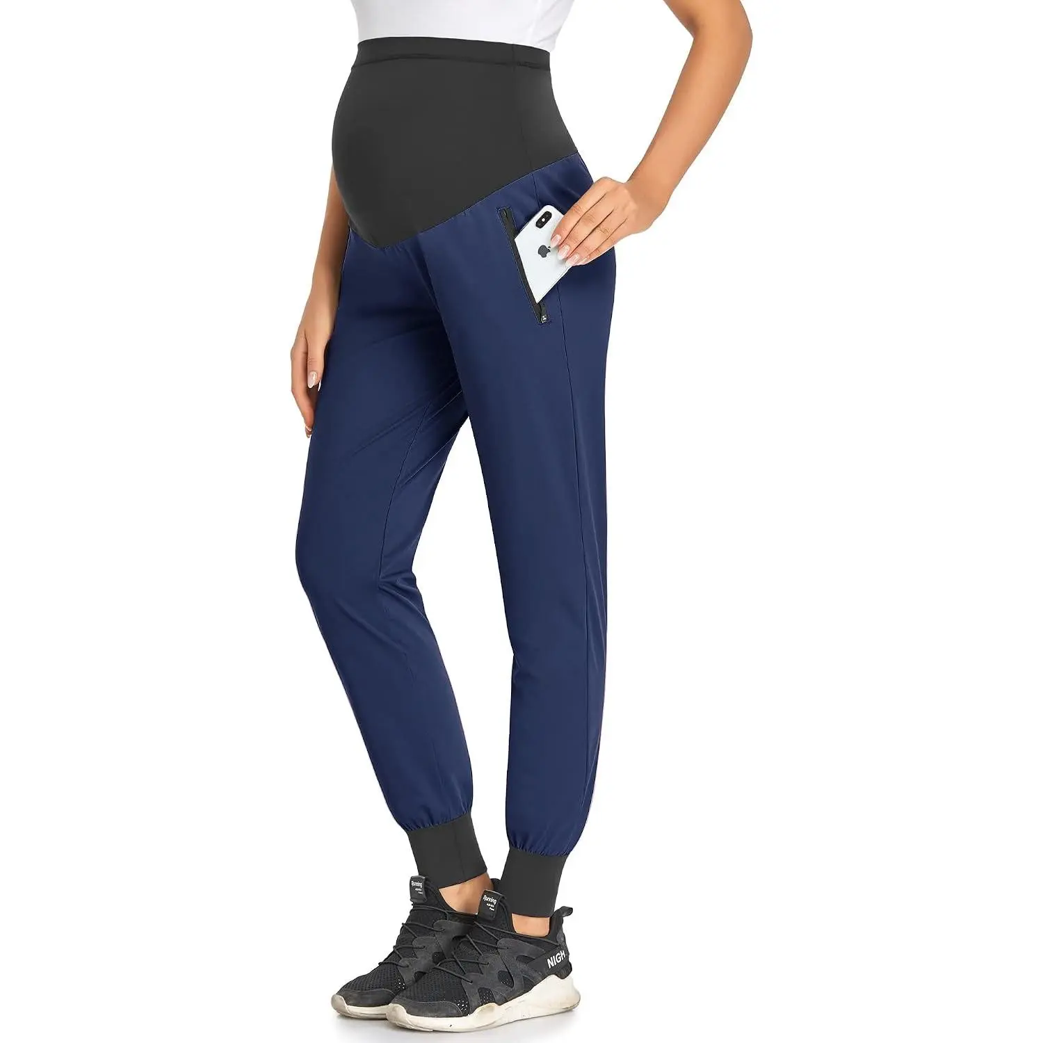Women's Maternity Quick-Dry Pants Workout Scrub Joggers Pregnancy Sweatpants
