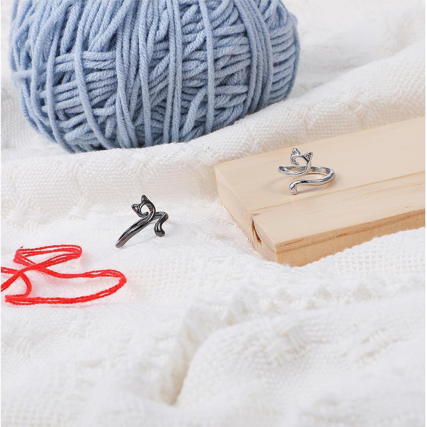 2 count Crochet Rings for Tension Control Adjustable Yarn Guide Rings with Cute Ear Design Metal Finger Hook for Faster Crocheting Knitting Accessories for Beginners Gifts for Mother Grandma 2 count Crochet Rings for Tension Control Adjustable Yarn Guide Rings with Cute Ear Design Metal Finger Hook for Faster Crocheting Knitting Accessories for Beginners Gifts for Mother Grandma