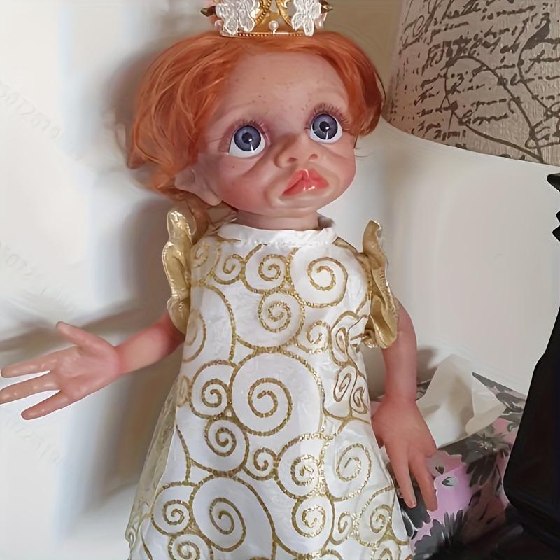 NPK 17in Handmade Reborn Fairy Baby Doll, Soft Touch Vinyl White Skin with Freckle Design, Full Body Angel, Fantasy Art Collectible with Handmade Craftsmanship NPK 17in Handmade Reborn Fairy Baby Doll, Soft Touch Vinyl White Skin with Freckle Design, Full Body Angel, Fantasy Art Collectible with Handmade Craftsmanship