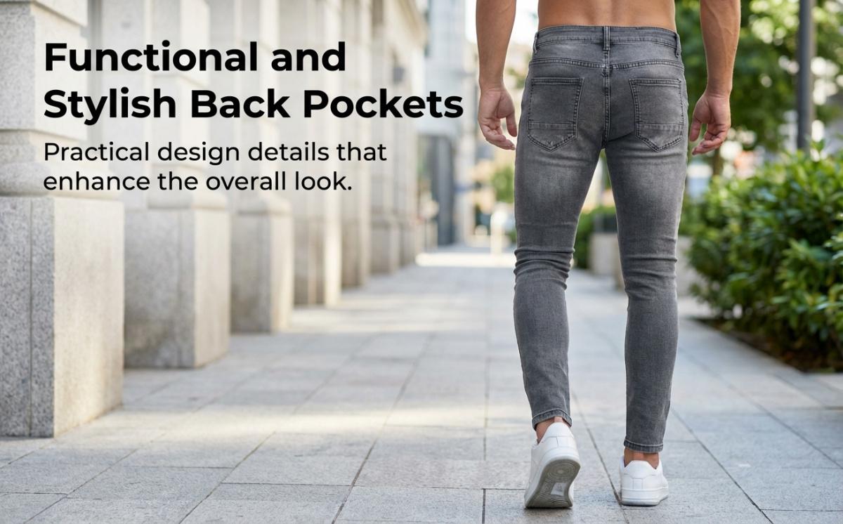 Men’S Casual Slim-Fit Denim For Streetwear Fans Suitable For Daily Wear And City Use Medium Elasticity Medium Weight Soft And Comfortable With A Distressed Look Men’S Solid-Color Multicolor High Street Low Rise jeans