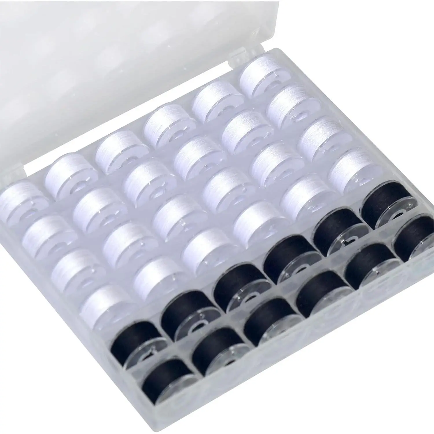 36 count Bobbins and Sewing Threads with Plastic Bobbin Case for Multiple Sewing Machine, Pre- Bobbins Set (Plastic Bobbins)