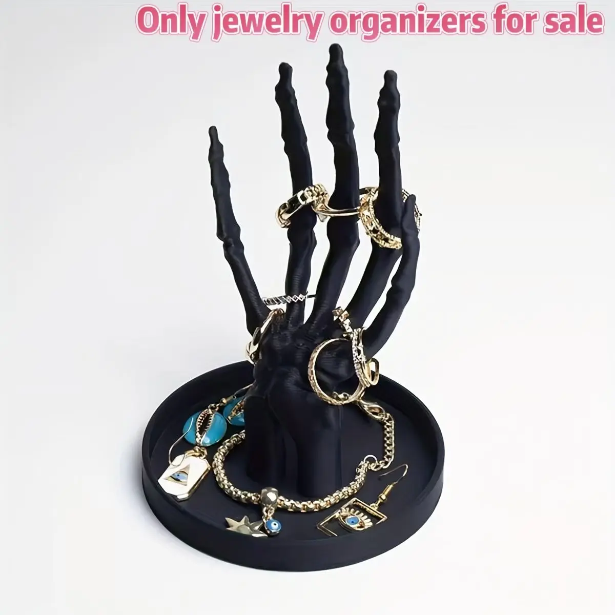 Gothic Jewelry Organizer Rack, Durable Abs Storage Box for Necklaces, Earrings, Rings, Halloween Decor, Home Decoration, Vanity Storage, Ornaments