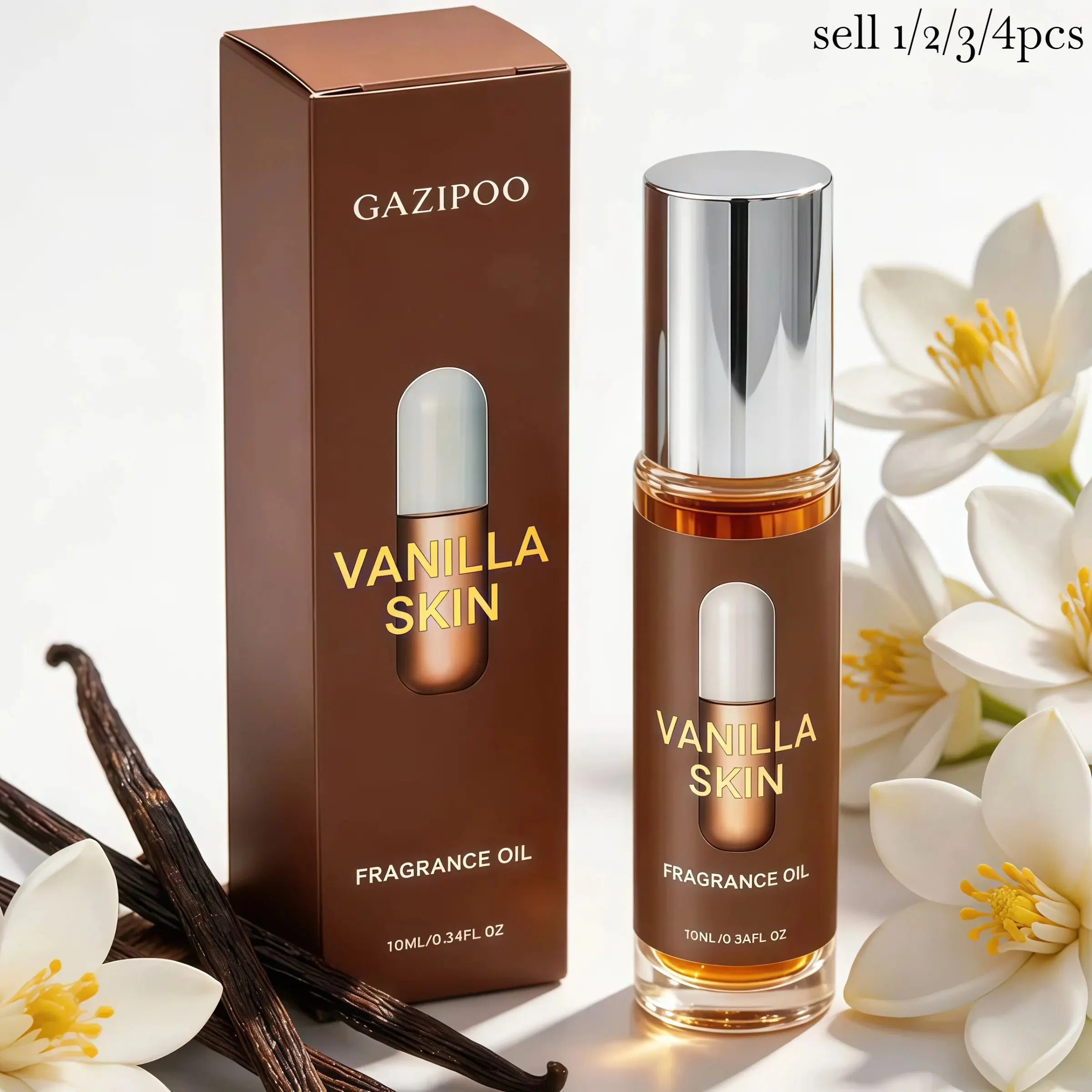 Vanilla Skin Pheromone Oil - Rich 10ml Perfume Oil for Women,Vanilla Fruit Languorous Eau De Toilette,Potable Fragrance Body Oil, for Daily Use, Portable Size, Convenient for Travel.