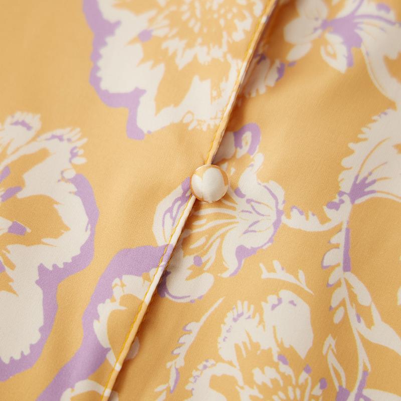 Women's Fall Loungewear Set Stripe/Plaid/Stripe Print Long Sleeve Lapel Button Tops Long Pants Fall Sleepwear