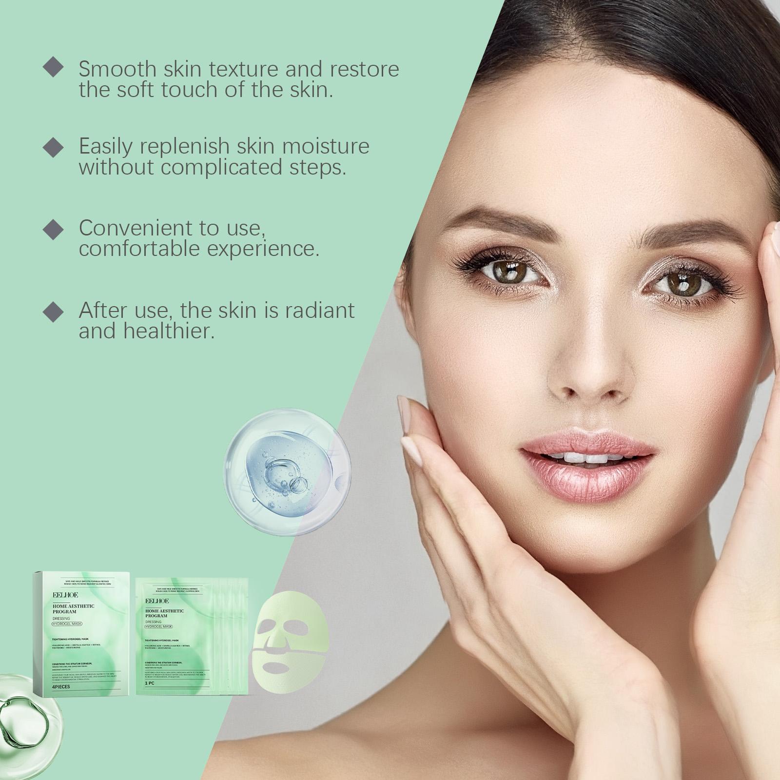 EELHOE Retinol Hydrating Sheet Mask Box Set (4 Sheets), Anti-Aging Facial Mask for Glass Skin, Wrinkle Cream Results for Firming & Pore Tightening, K-beauty Sleeping Mask, Korean Skincare TikTok Exclusive Bundle, Gentle Radiant Dewy Skin Care, 4 Pcs