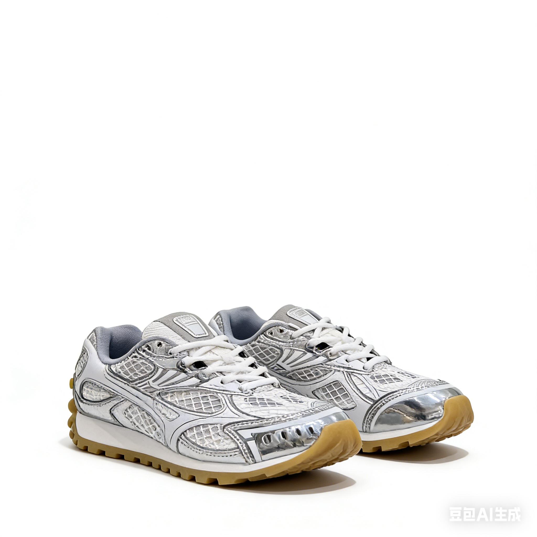 Metallic Mesh Paneled Retro Sneakers, Chunky Gum Sole, Multi Colorway Casual Streetwear Shoes for American Fashion Lovers Metallic Mesh Paneled Retro Sneakers, Chunky Gum Sole, Multi Colorway Casual Streetwear Shoes for American Fashion Lovers