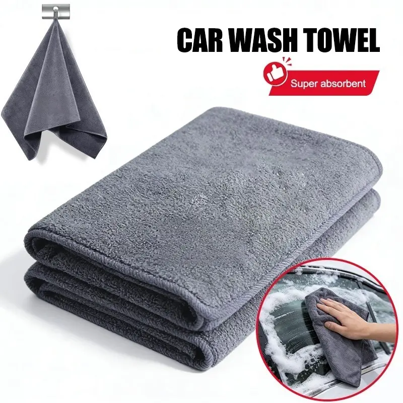 Car Drying Towel Double Sided Chamois Absorbent - High Absorbency for Cleaning Drying, Universal Car Care Essential（400gsm）