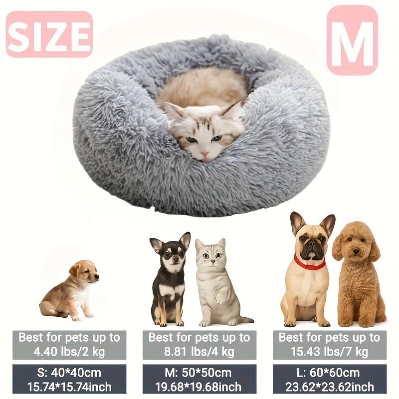 3 SIZE Winter Pet Bed for Cats & Dogs Plush & Warm with Multi-Color Choices Cozy All-Season Bed for Your Furry Friends Brown, Green, Pink, Purple & More Ultimate Comfort