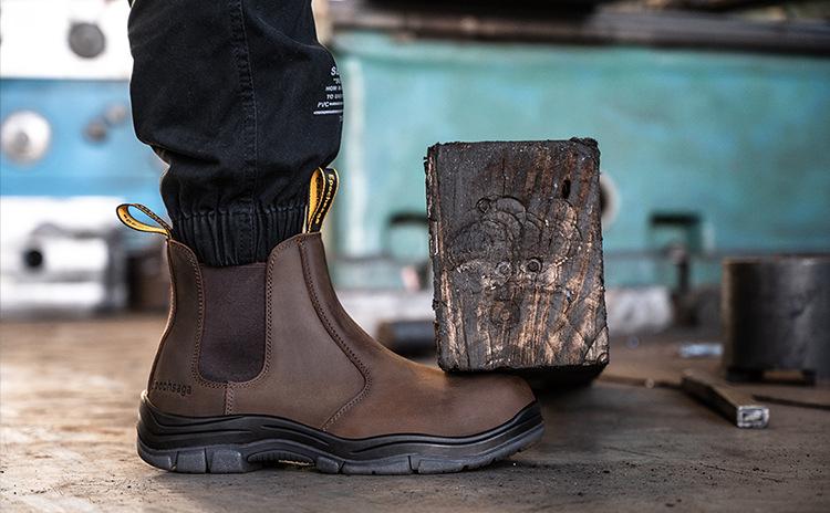 【Safety shoes】 Insulation 18KV Anti-Smash Anti-Piercing Anti-Scalding Comfortable Wear-Resistant Wholesale Anti-Smash Anti-Stab Insulation Electric Welding Labor Insurance Shoes Footwear Closed for Worker Boy Brown