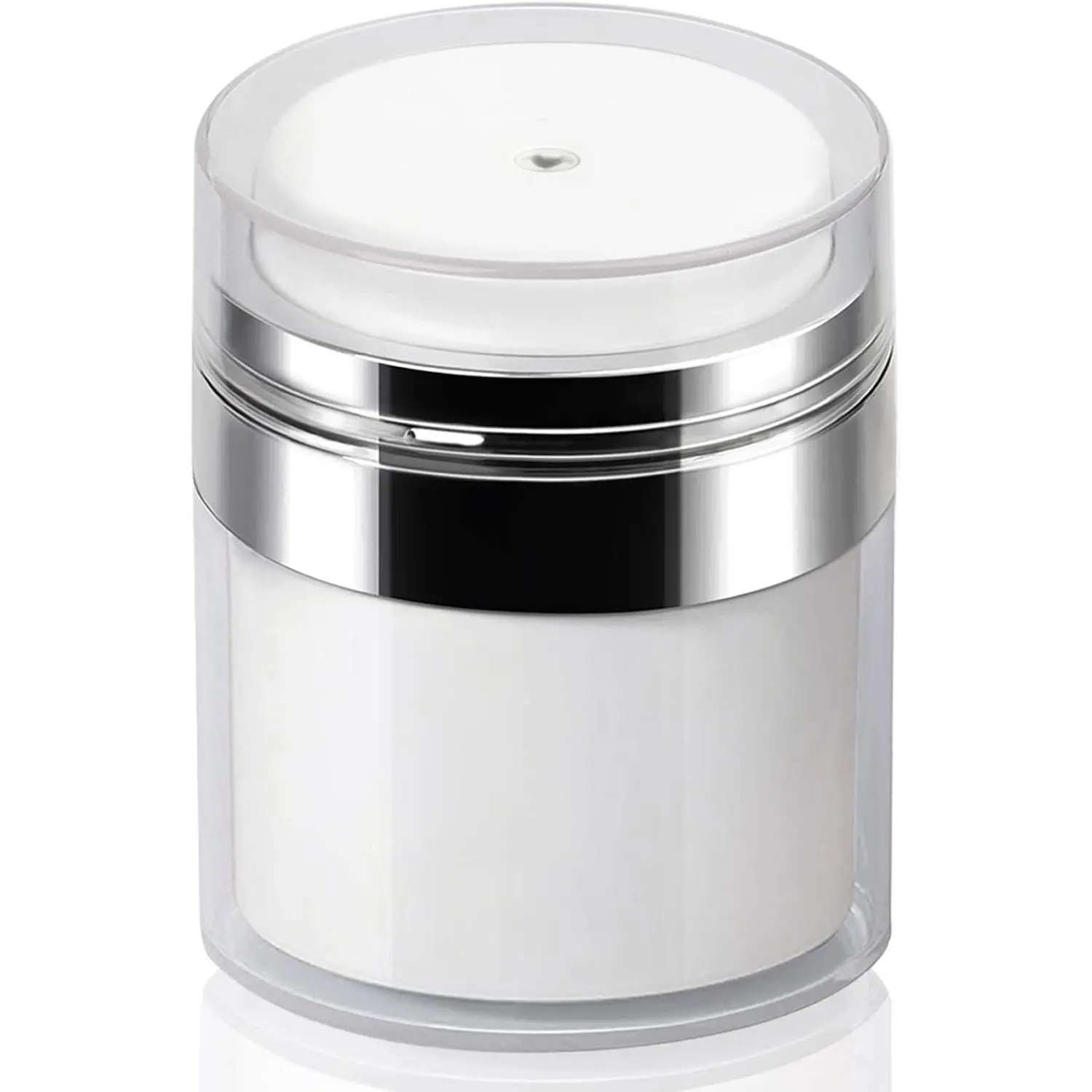 Airless Pump Bottles Refillable Cosmetic Jars 3.5 oz, Light-Proof Leak-Proof Cream Dispensers, Portable Durable Reusable Multi-UseGift
