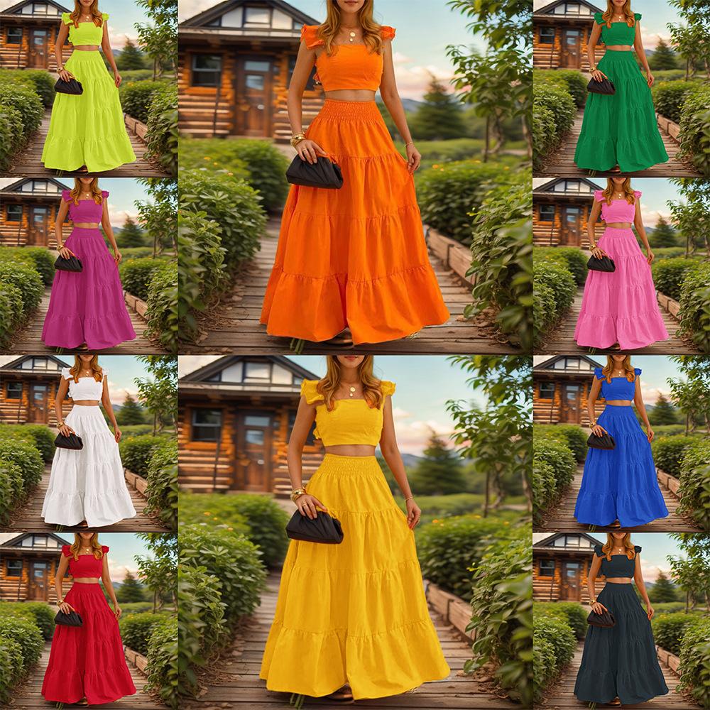 Elegant Long Sleeve Two Piece Dress Set