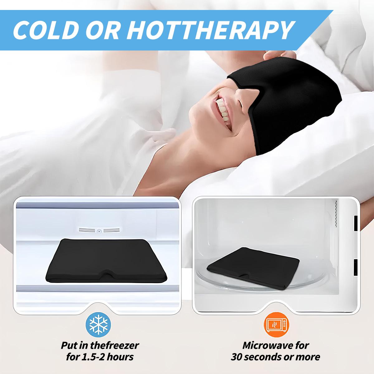 Migraine Headache Relief Cap Gel Ice Head Wrap Hot Cold Therapy for Sinus Puffy Eyes Tension Hangover Stress Relief