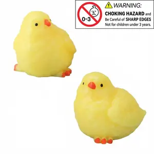 2 Counts Taba Squishy Hairless Chicken Toys, Handmade Ultra Soft Chick Squishy Fidget Toys, Sticky Taba Squishies for Adult Stress Relief