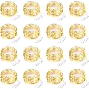 16 Pack 30 Led Fairy Lights Battery Operated String Lights 10 Feet Waterproof Twinkle Lights Mason Jar Lights Silver Wire Firefly Lights for Christmas Party Wedding Patio Warm Whitefidget toys