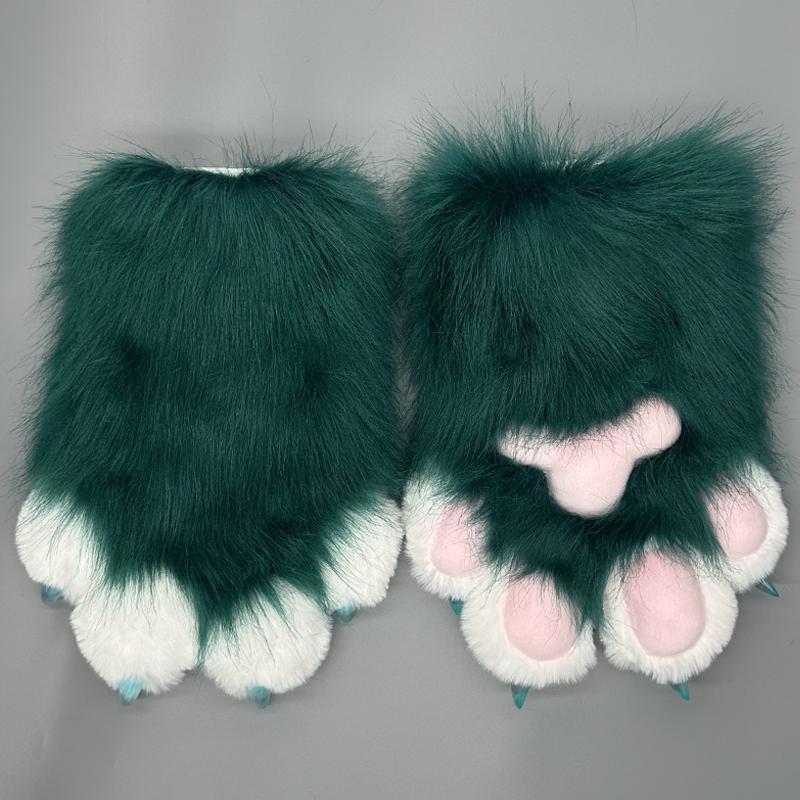 Fursuit paws gloves Furry Claw Gloves Built-in Whistle Decompression Toys Costume Party Accessories for cosplay