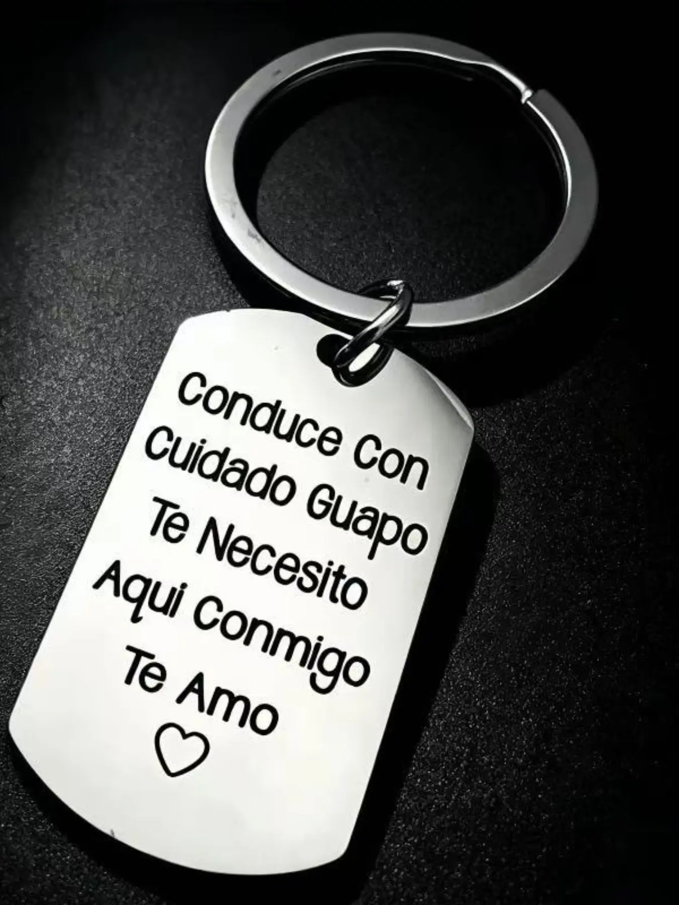 Stainless Steel Keychain, Personalized Simple Letter Pattern Metal Keychain, Unisex Fashion Keychain, Elegant Birthday Gift