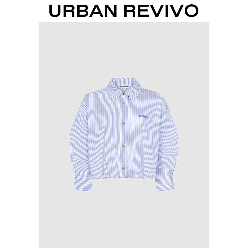 URBAN REVIVO Overhead Cropped Shirts UYV250029 Springtok Casual Classy Top Casual Chic