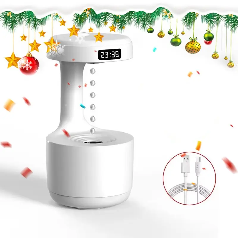Anti Gravity Essential Oil Aromatherapy Humidifier with Night Light, Auto-Shut Off, and Quiet Operation Sonic Technology Cold/Dry Mist, Ideal for Rooms and Bedside Use, Lightweight Humidifier (Non-Top-Fill Water Tank)
