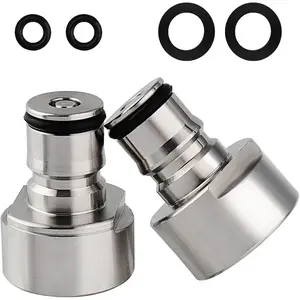Ball Lock Keg Coupler Adapters for Sankey to Ball Lock Quick Disconnect Conversion Kit Fits A D S G Type Keg Coupler FPT 5/8 Thread Stainless Steel Keg Coupler Adapters Gas Post & Liquid Post