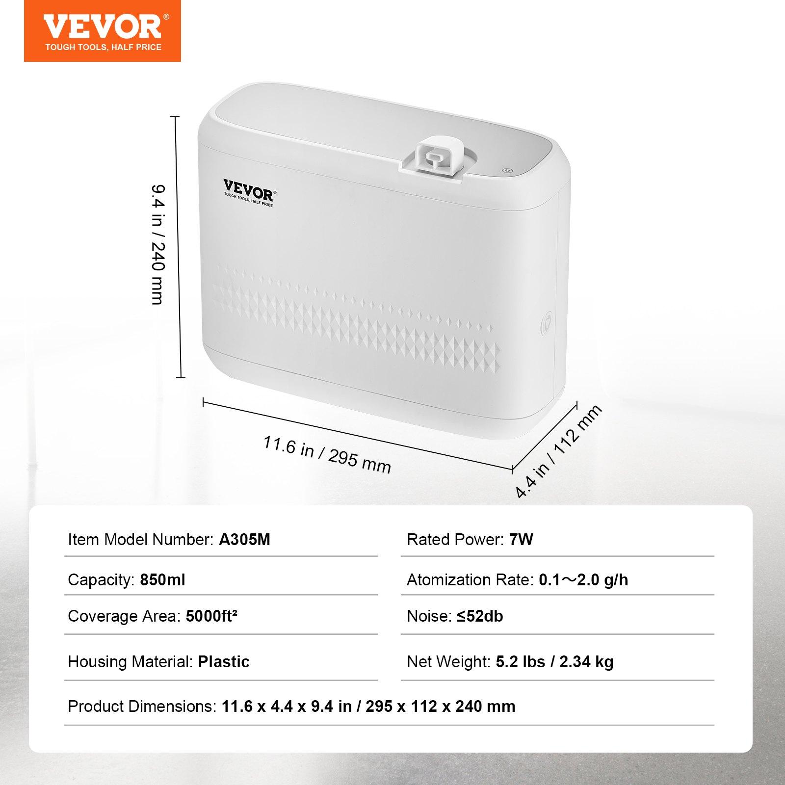 VEVOR Scent Air Machine, 850ml Bluetooth Smart Essential Oil Diffuser, 5000sq.ft Waterless HVAC Scent Diffuser with Cold Air Technology, Aromatherapy Diffuser Machine for Home, Office, Hotel VEVOR Scent Air Machine, 850ml Bluetooth Smart Essential Oil Diffuser, 5000sq.ft Waterless HVAC Scent Diffuser with Cold Air Technology, Aromatherapy Diffuser Machine for Home, Office, Hotel