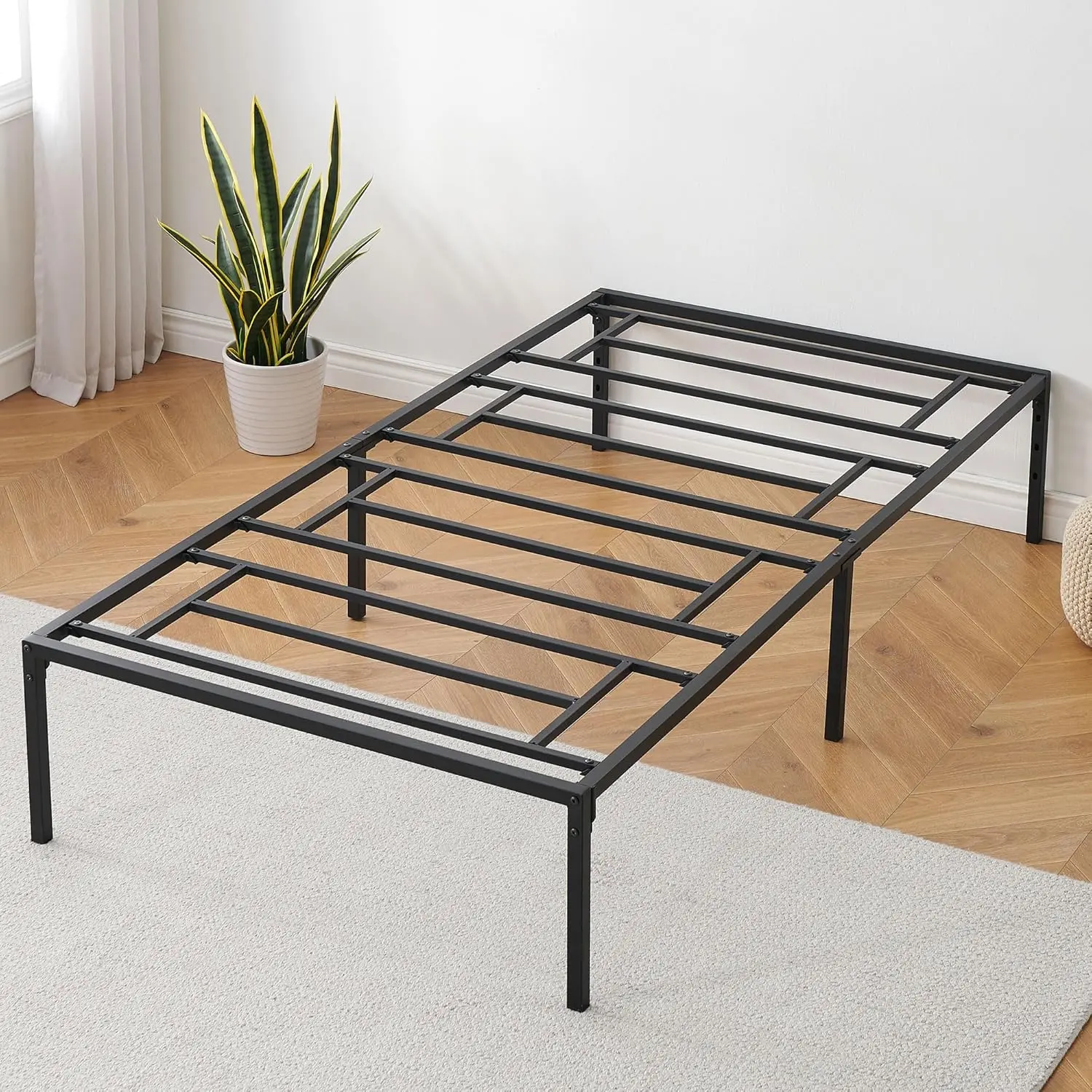 Bed Frame, Heavy Duty Metal Platform Bed Frame,No Box Spring | Garvee Full Bed Frame, Heavy Duty Metal Platform Bed Frame,No Box Spring