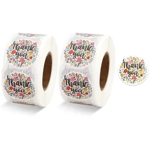 1000 count 1 Inch Thank You Stickers, Round Thank You Stickers for Small Business, Self-Adhesive Labels for Small Business Packaging,  Goods, Greeting Cards,  Wraps,  Bags, Envelope Seals